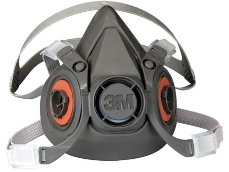 3M 6000 Half Face 4 Point Adjustable Reusable Respirator - Gray, Large Online Sale