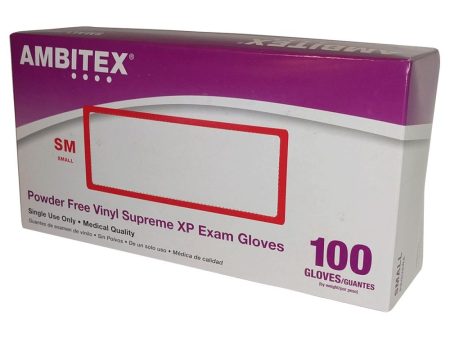 Ambitex Cream Vinyl Exam Glove - Small (100 Count) Online